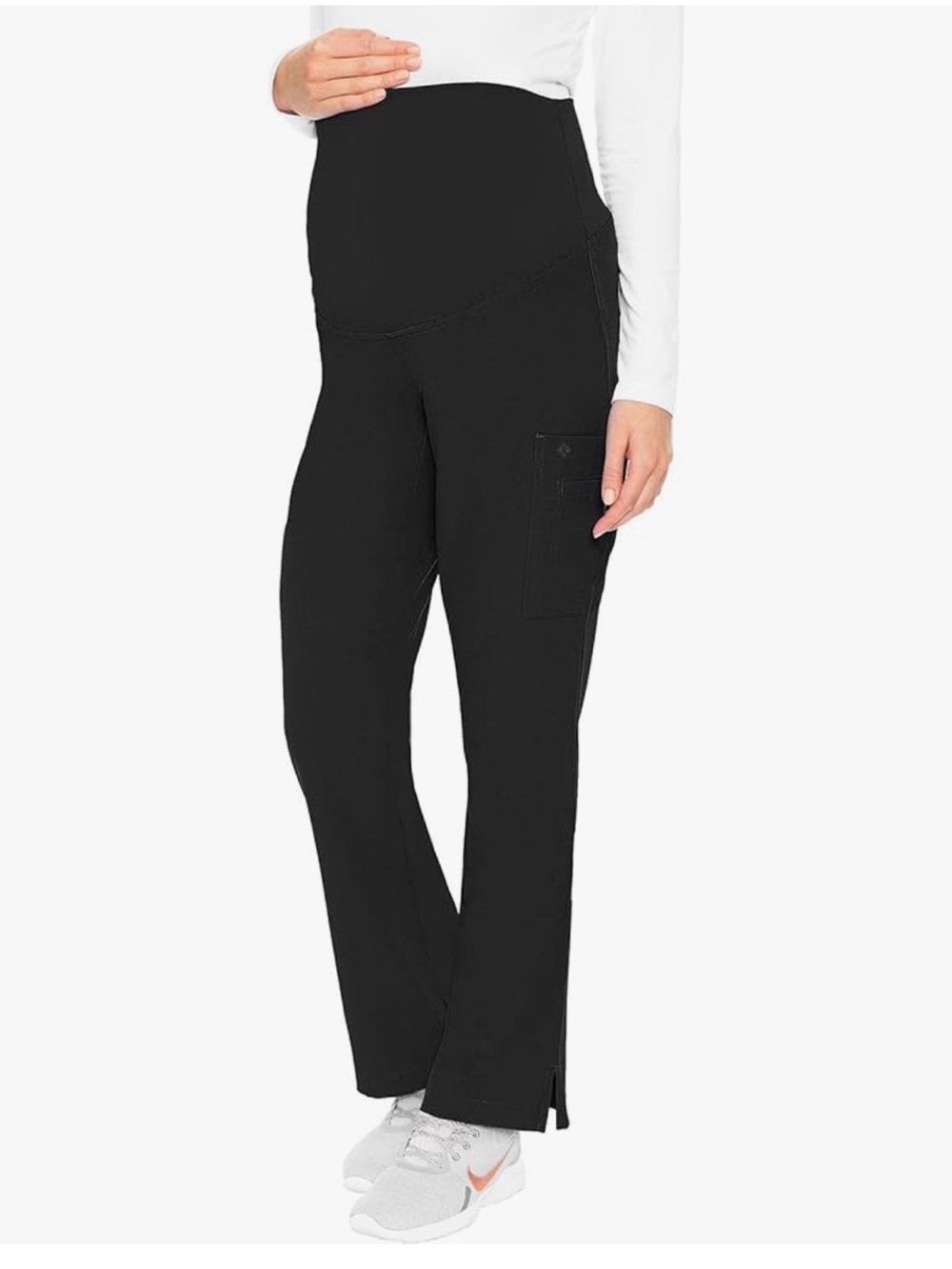 Set of 2- Med couture Maternity Straight-Leg Comfort Scrubs in Black